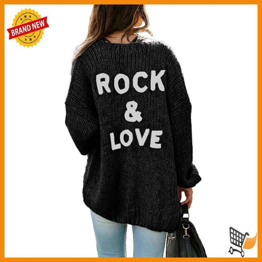 Soft Long Sleeve Open Front Cardigan, Oversized Fit, Lightweight Knit